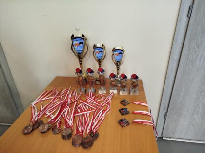 Zdjęcie pucharów, i medali