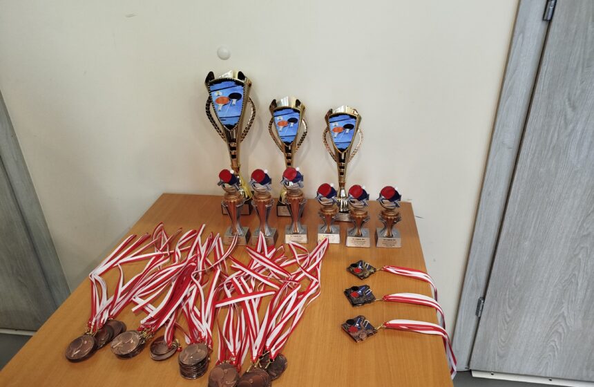 Zdjęcie pucharów, i medali